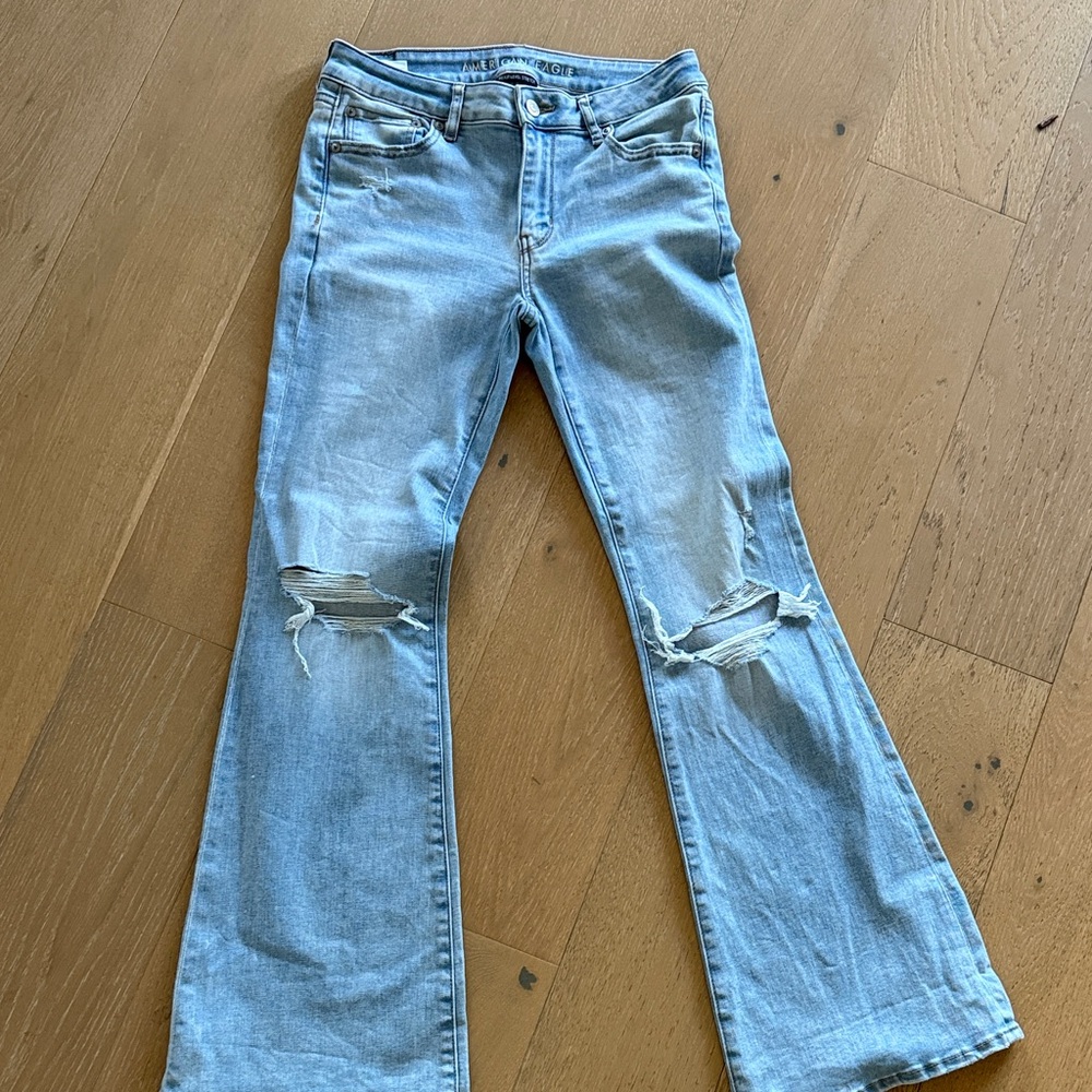 American Eagle Outfitters Light Blue Flare Jeans